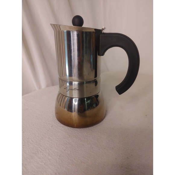 Other - Lagostina Stovetop Camping Espresso Coffee Maker/ Pot For 6 Cups Stainless Steel